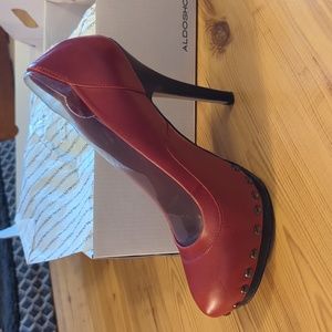 Aldo Red Leather Heels